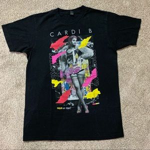 CARDI B Black INVASION OF PRIVACY Colorful GRAPHIC T-Shirt TEE  M